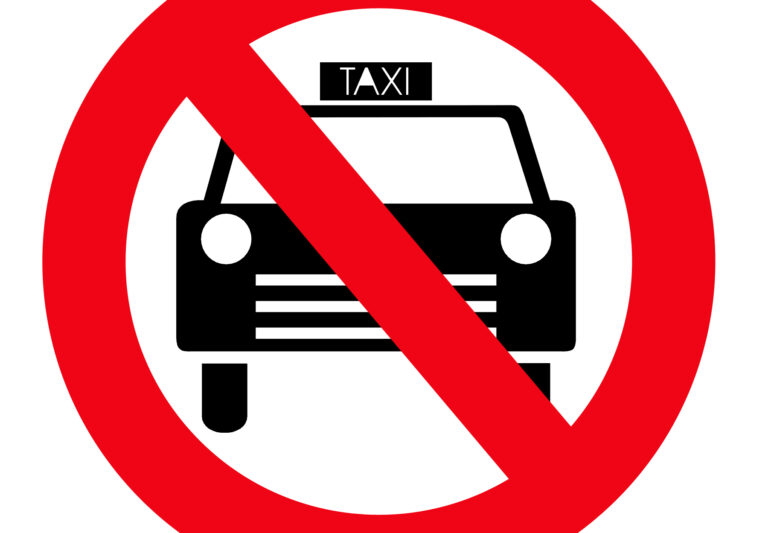 zákaz taxi